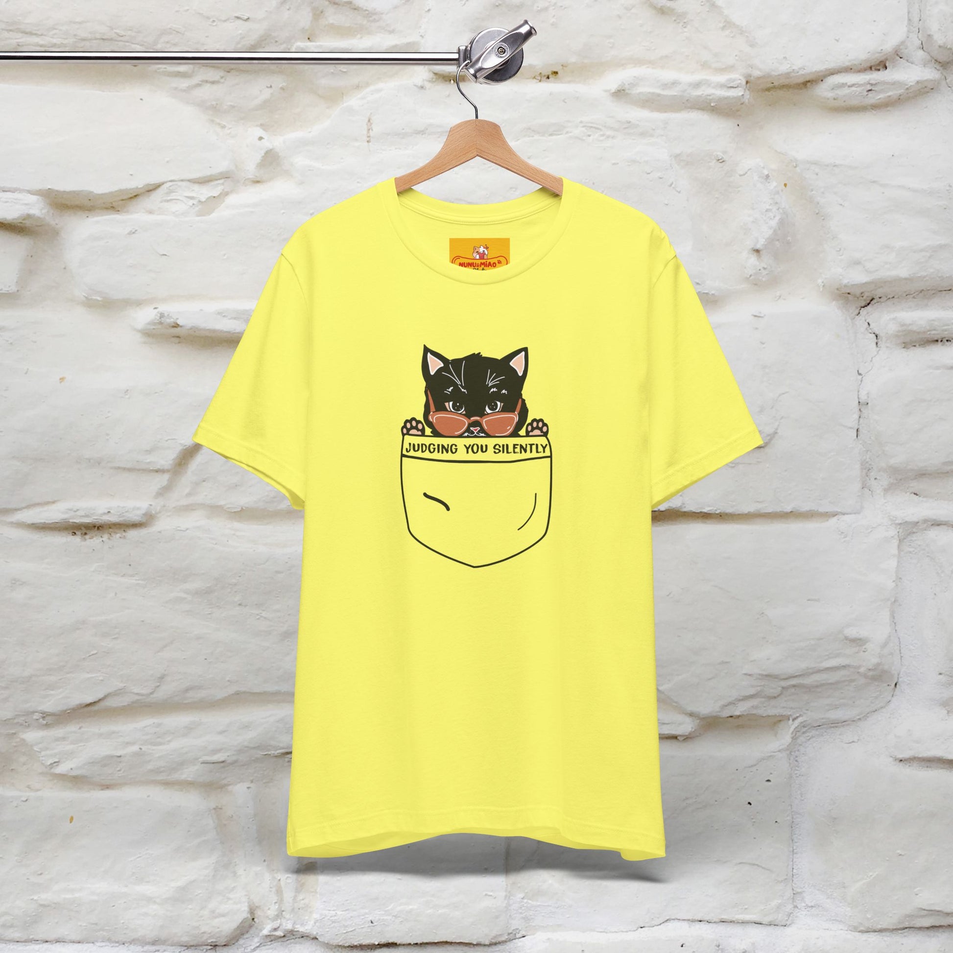''Judging You Silently'' | Cat T-Shirt for Men | Nunu&Miao Studio - Nunu&Miao Studio