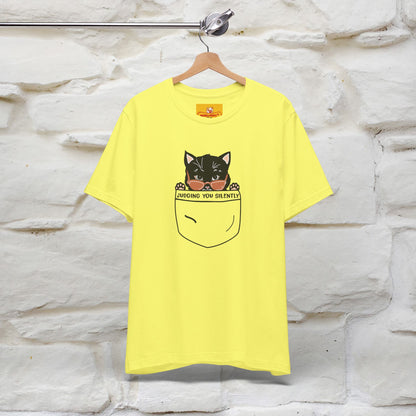 ''Judging You Silently'' | Cat T-Shirt for Men | Nunu&Miao Studio - Nunu&Miao Studio