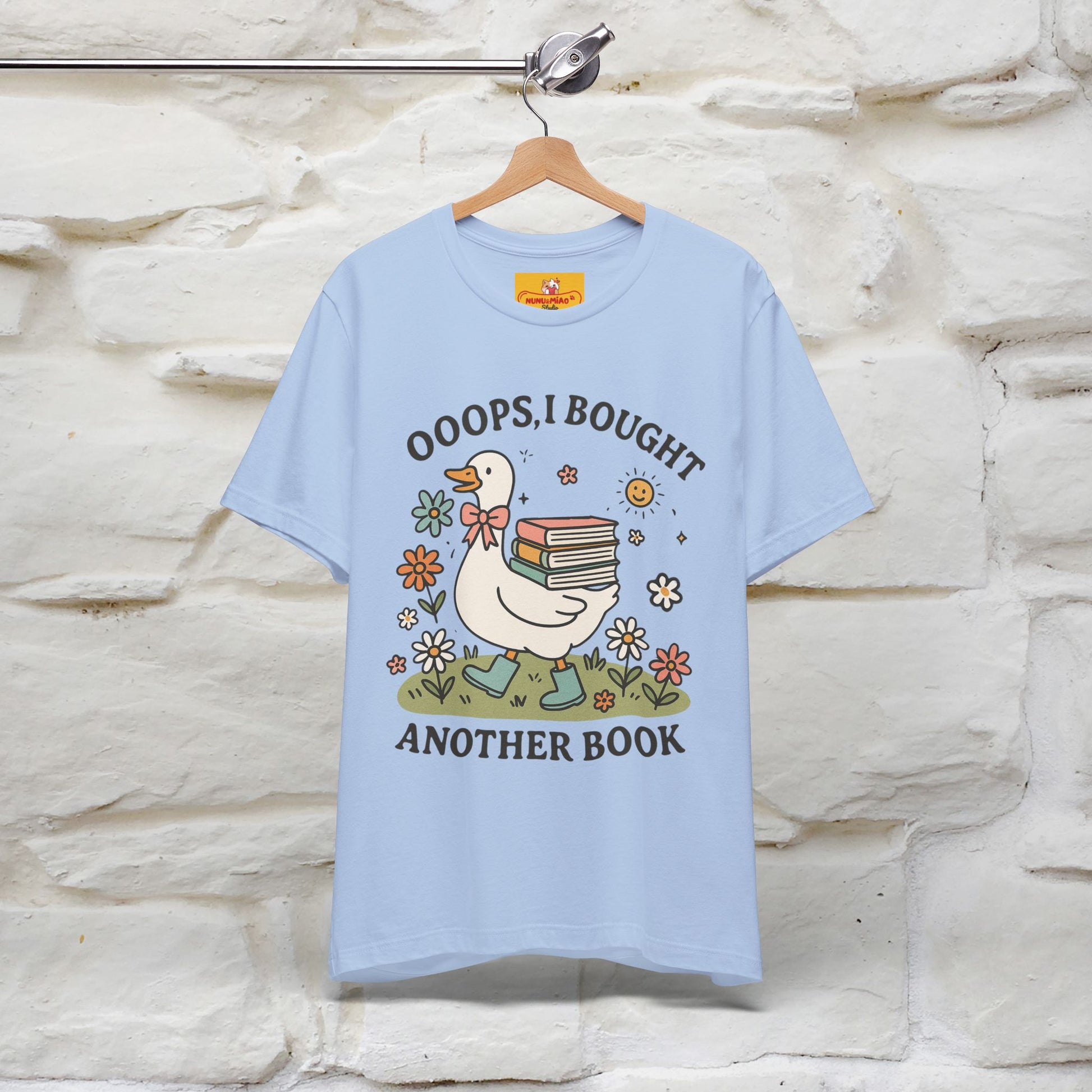 "Oooops I Bought Another Book" Funny Goose T-shirt |Nunu&Miao Studio - Nunu&Miao Studio