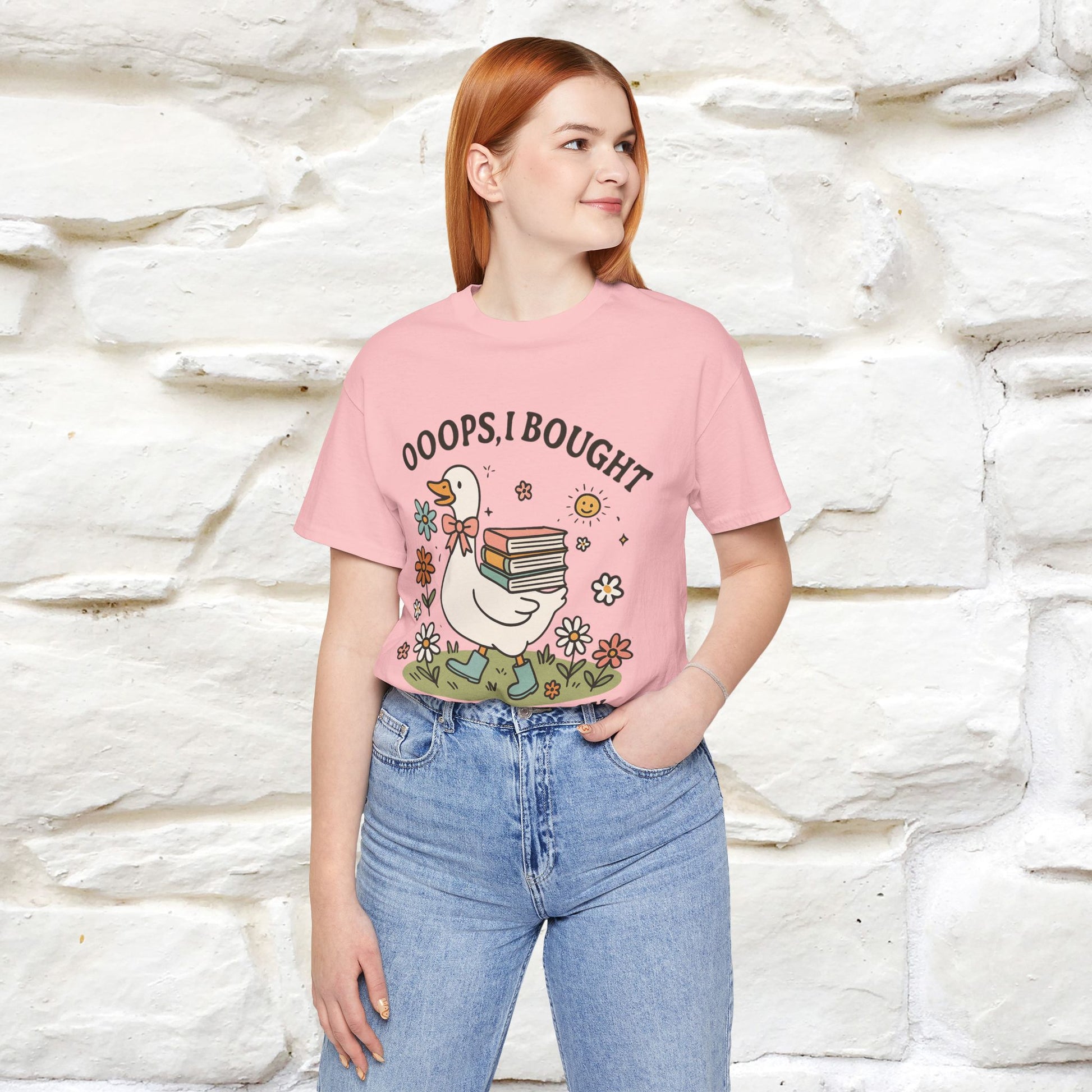 "Oooops I Bought Another Book" Funny Goose T-shirt |Nunu&Miao Studio - Nunu&Miao Studio