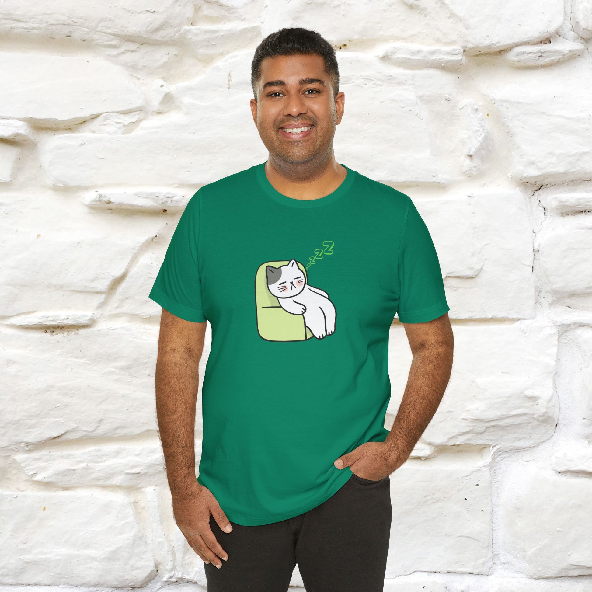 "Keep going… the couch isn’t going to nap on itself." Cat T-Shirt| Front & Back Design | Nunu&Miao Studio - Nunu&Miao Studio