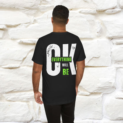 ''Everything Will Be Ok '' Cat T-Shirt Front and Back Design | Nunu&Miao Studio - Nunu&Miao Studio