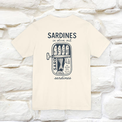 "Sardines In Olive Oil" Cute T-shirt | Front & Back Design|Nunu&Miao Studio