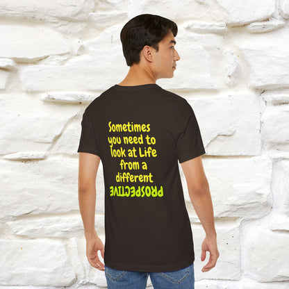 "Sometimes You Need to Look at Life from a Different Perspective" Cat T-Shirt | Front & Back Design | Nunu&Miao Studio