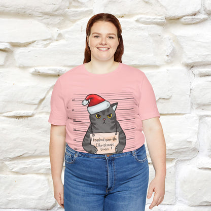 "I Knocked Over The Christmas Tree " |Funny Cat T-Shirt | Nunu&Miao Studio