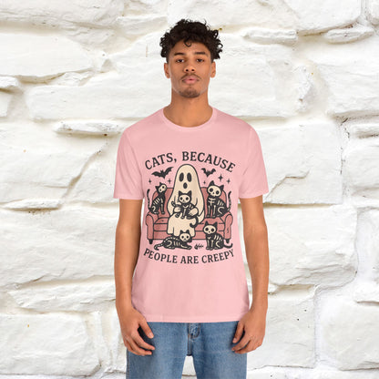 "Cat Because People Are Creepy" Halloween Cat T-shirt |Nunu&Miao Studio - Nunu&Miao Studio
