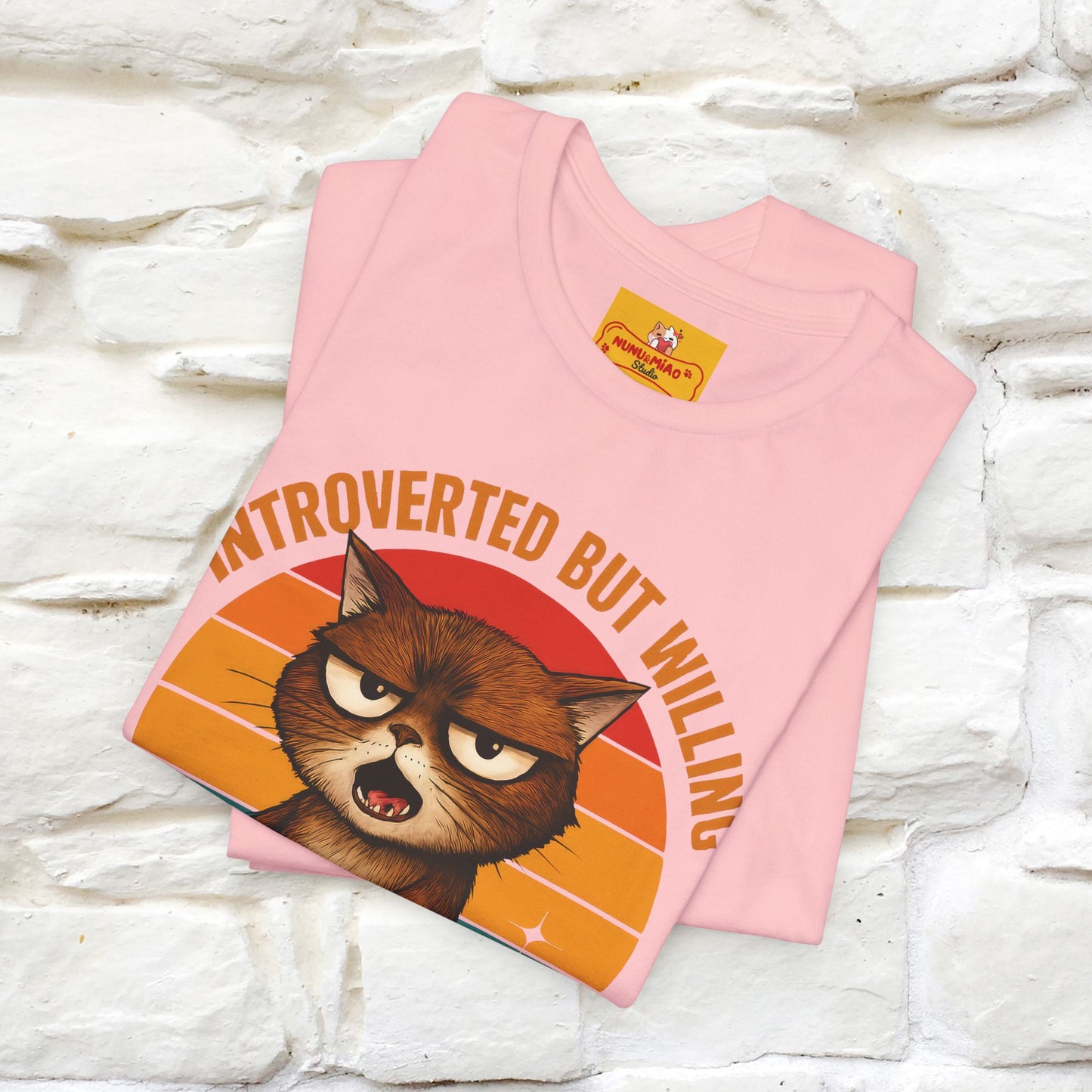 "Introverted But Willing To Discuss Cats" Antisocial Cat T-shirt |Nunu&Miao Studio - Nunu&Miao Studio