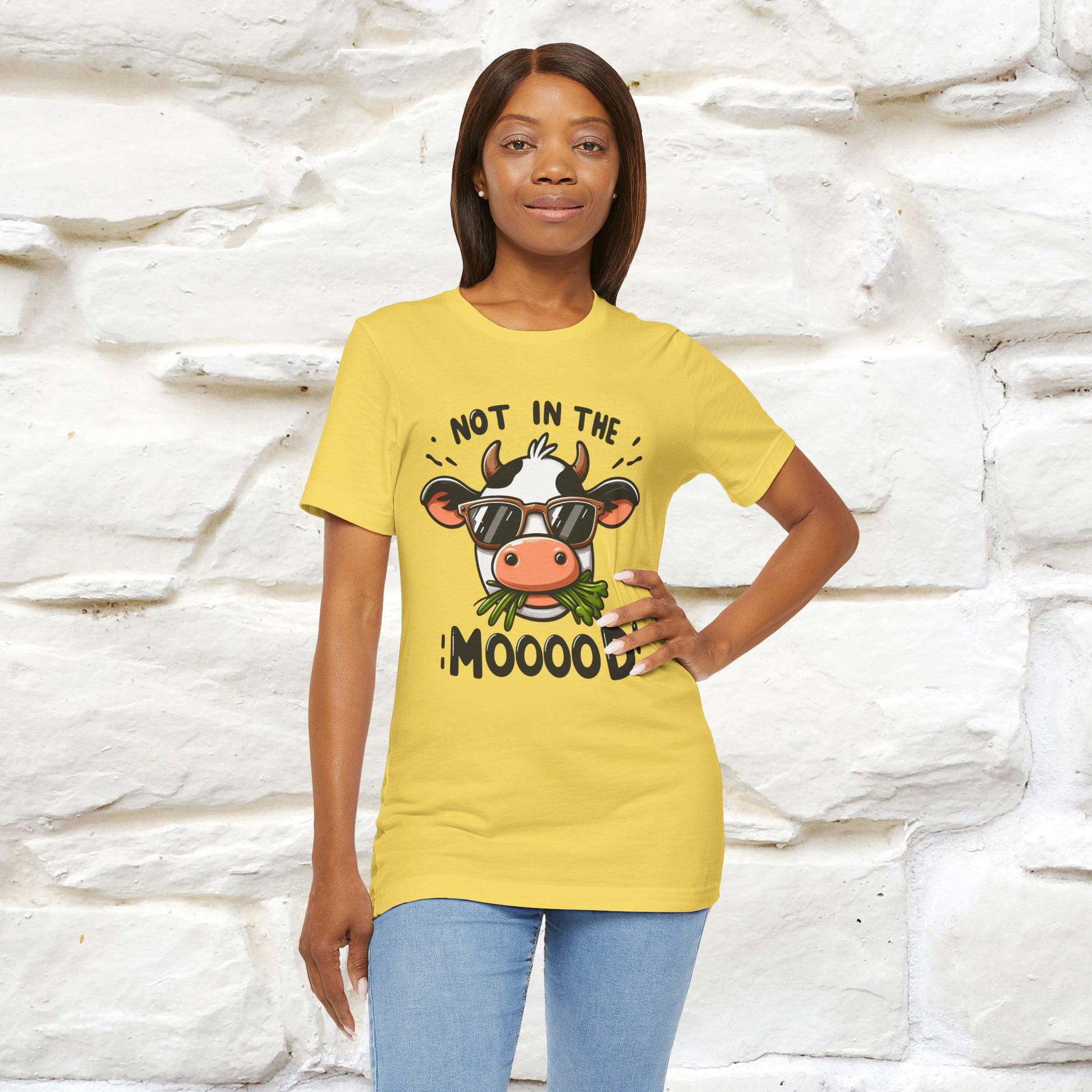 Not In The Moood – Funny Cow Pun T-Shirt | Nunu & Miao Studio - Nunu&Miao Studio