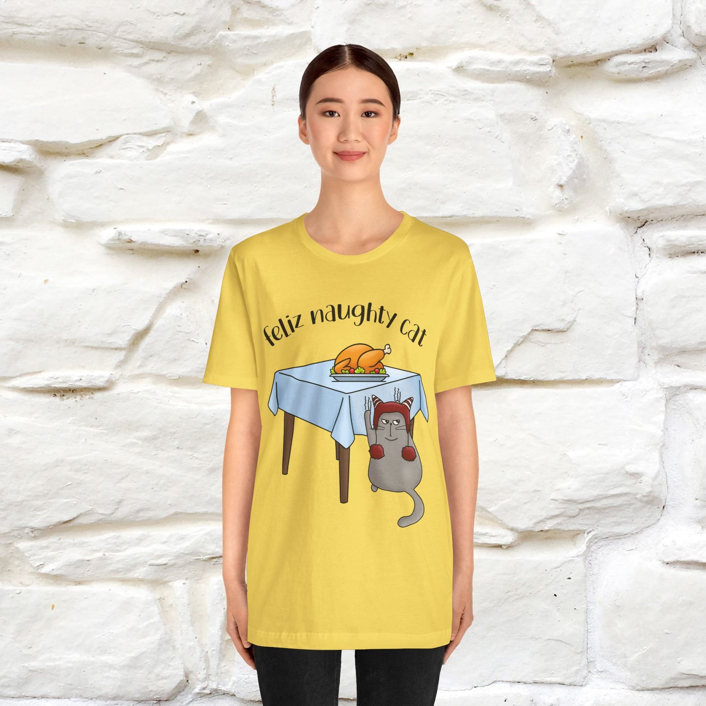 "Feliz Naughty Cat" |Funny Cat T-Shirt | Nunu&Miao Studio