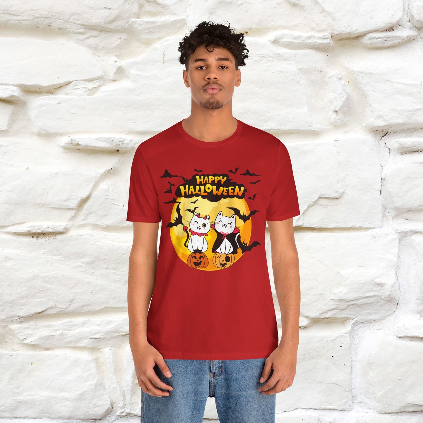 "Happy Halloween Cat Couple " Cat  T-shirt |Nunu&Miao Studio - Nunu&Miao Studio