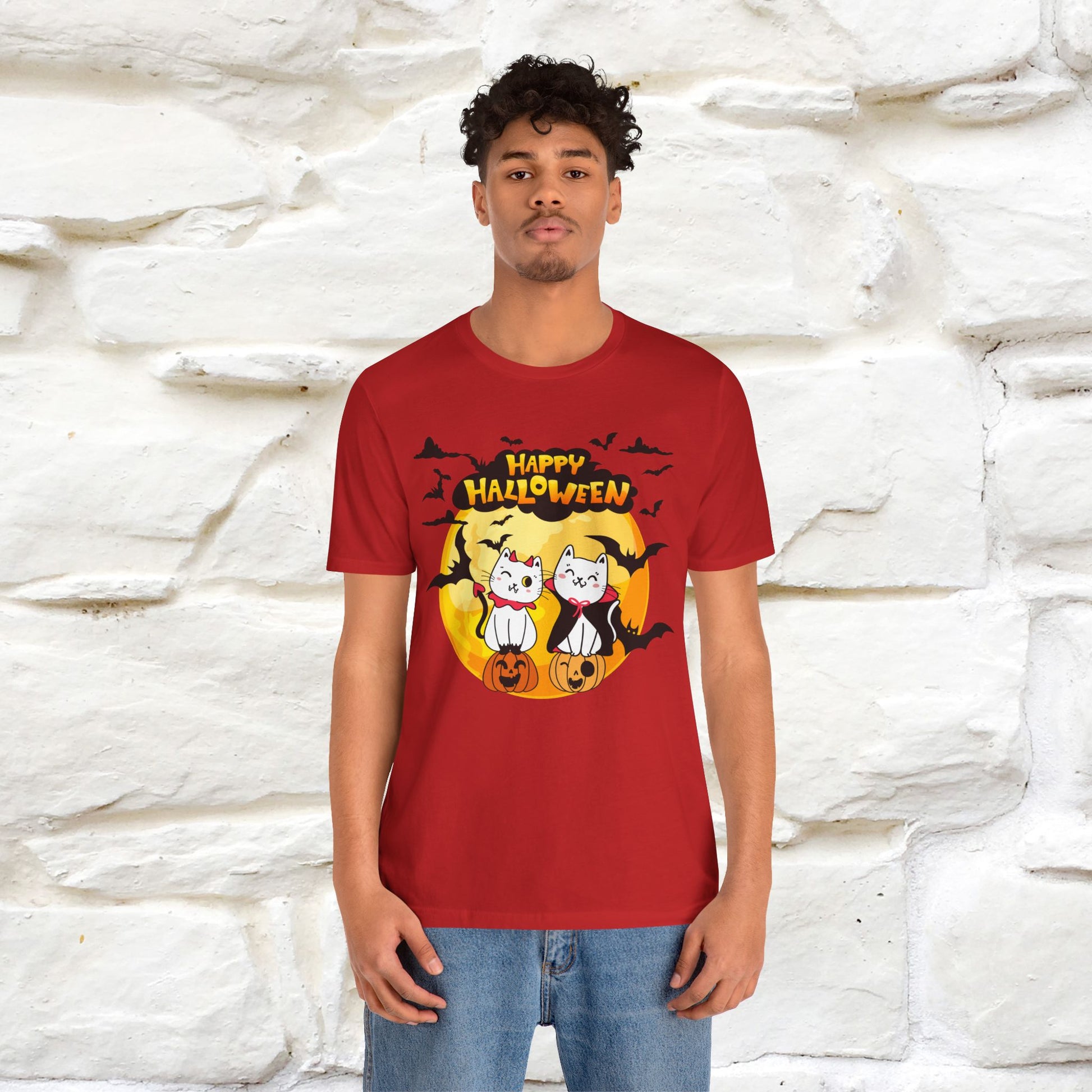 "Happy Halloween Cat Couple " Cat  T-shirt |Nunu&Miao Studio - Nunu&Miao Studio