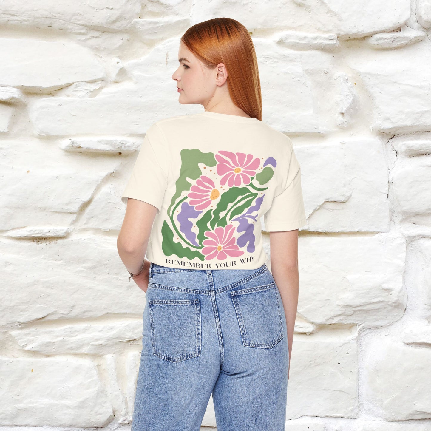 "Remember Your Why'' Cat T-Shirt Front and Back Design | Nunu&Miao Studio - Nunu&Miao Studio