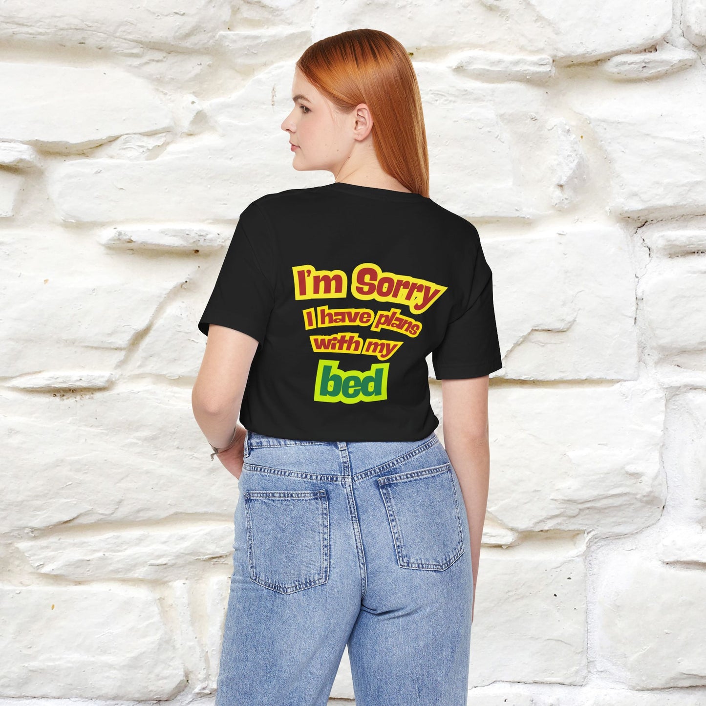 "I Am Sorry I Have Plans With My Bed" |  Cat T-Shirt | Front & Back Design | Nunu&Miao Studio - Nunu&Miao Studio