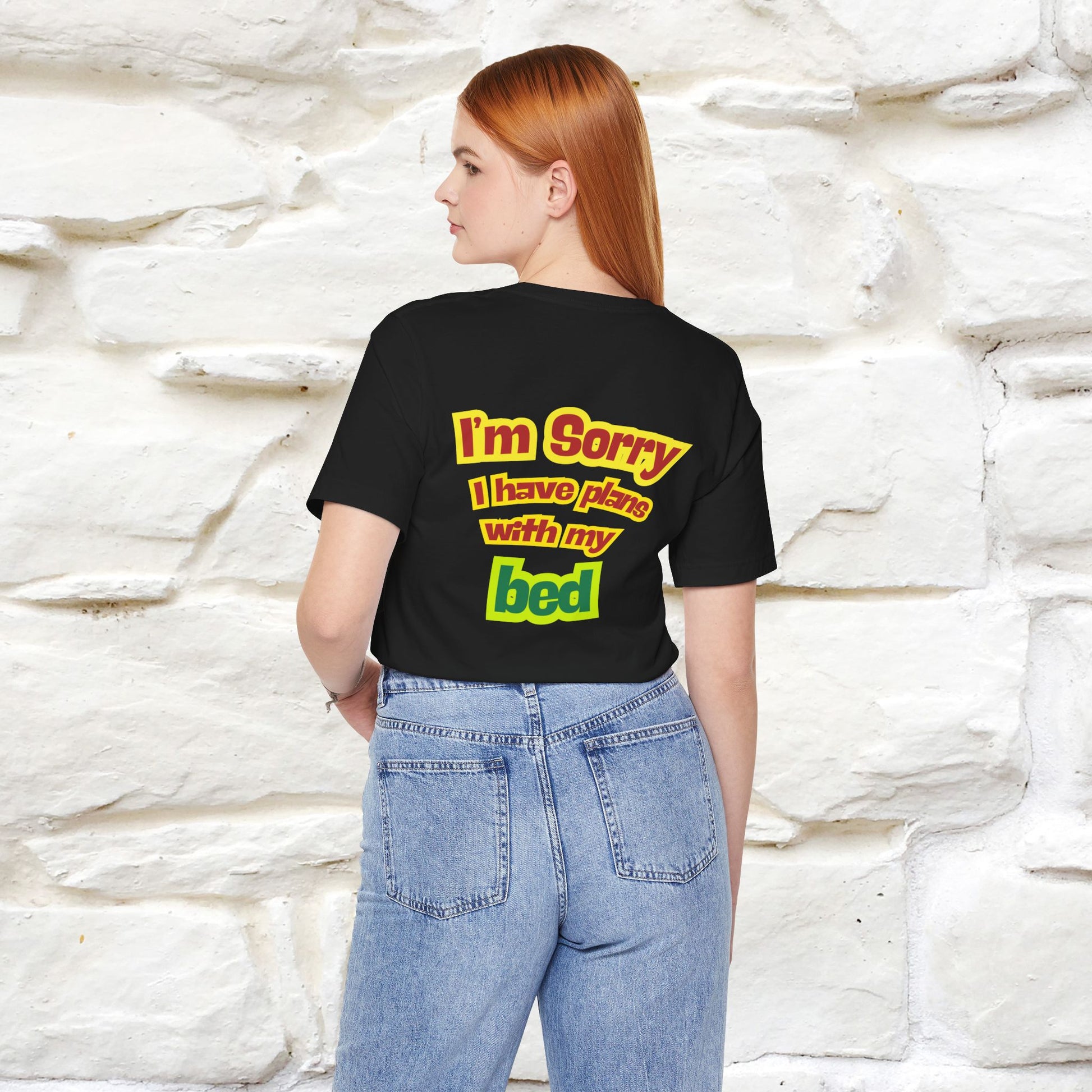 "I Am Sorry I Have Plans With My Bed" |  Cat T-Shirt | Front & Back Design | Nunu&Miao Studio - Nunu&Miao Studio