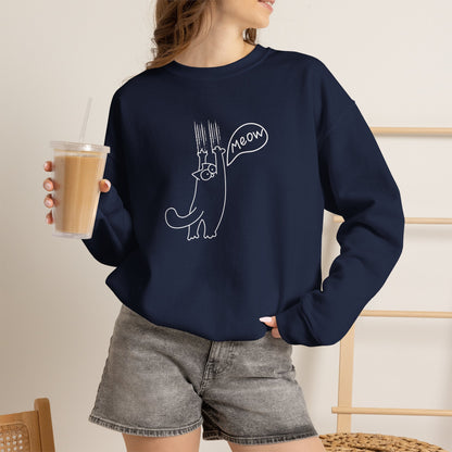 ''Meow.'' |Cat Sweatshirt | Nunu&Miao Studio