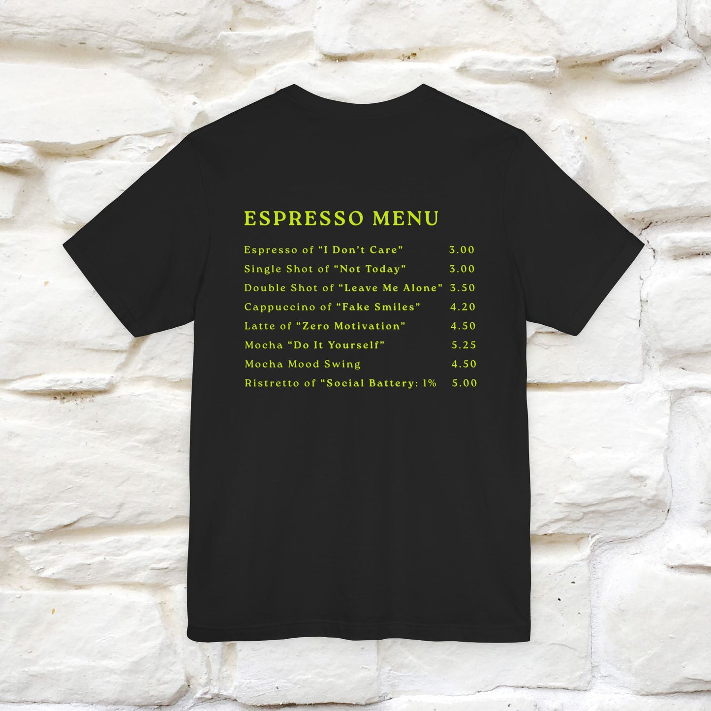 "More Espresso Less Depresso" |Cat T-Shirt | Nunu&Miao Studio - Nunu&Miao Studio