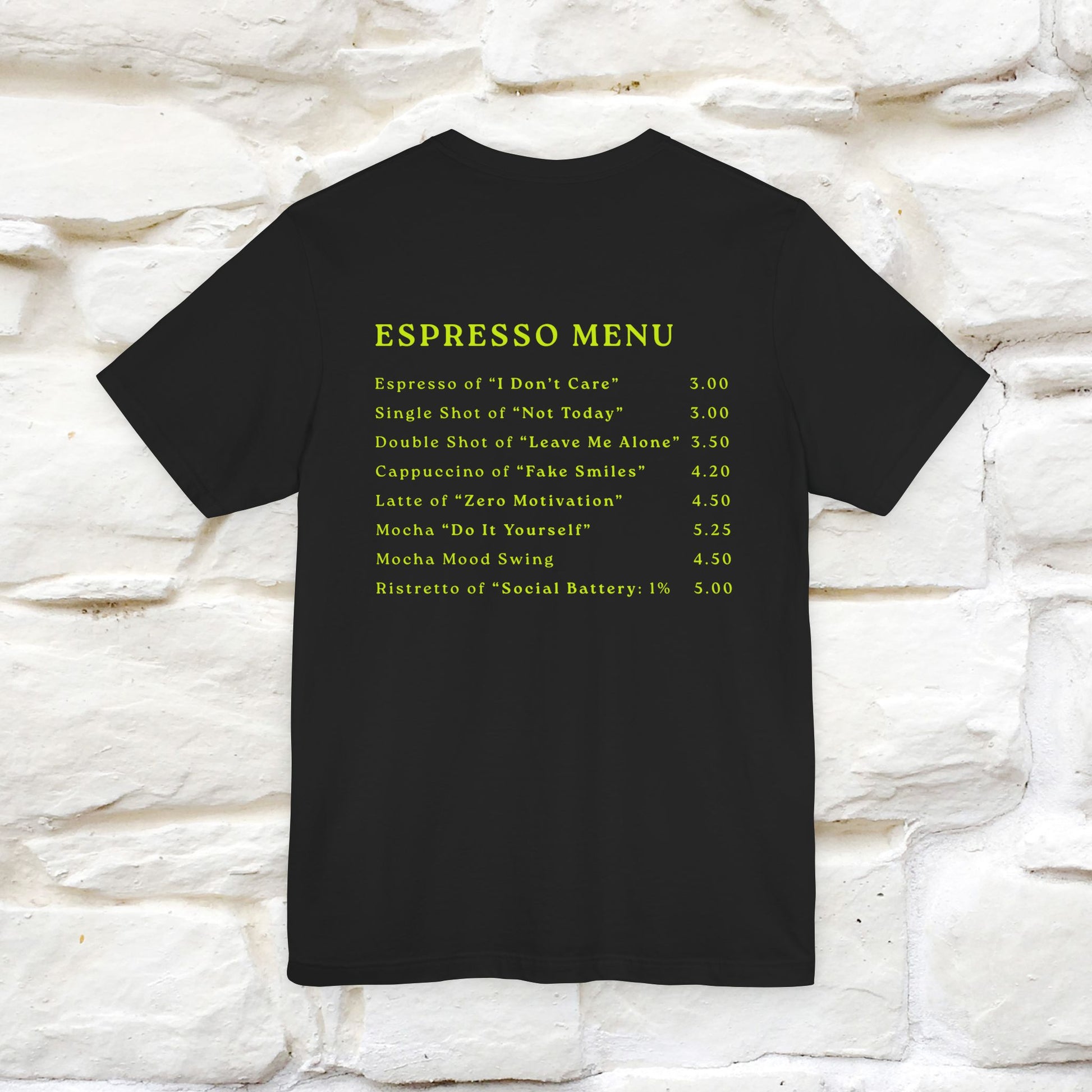 "More Espresso Less Depresso" |Cat T-Shirt | Nunu&Miao Studio - Nunu&Miao Studio