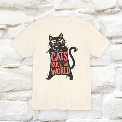 “Cats Rule The World” |Cat T-Shirt | Front & Back Design | Nunu&Miao Studio