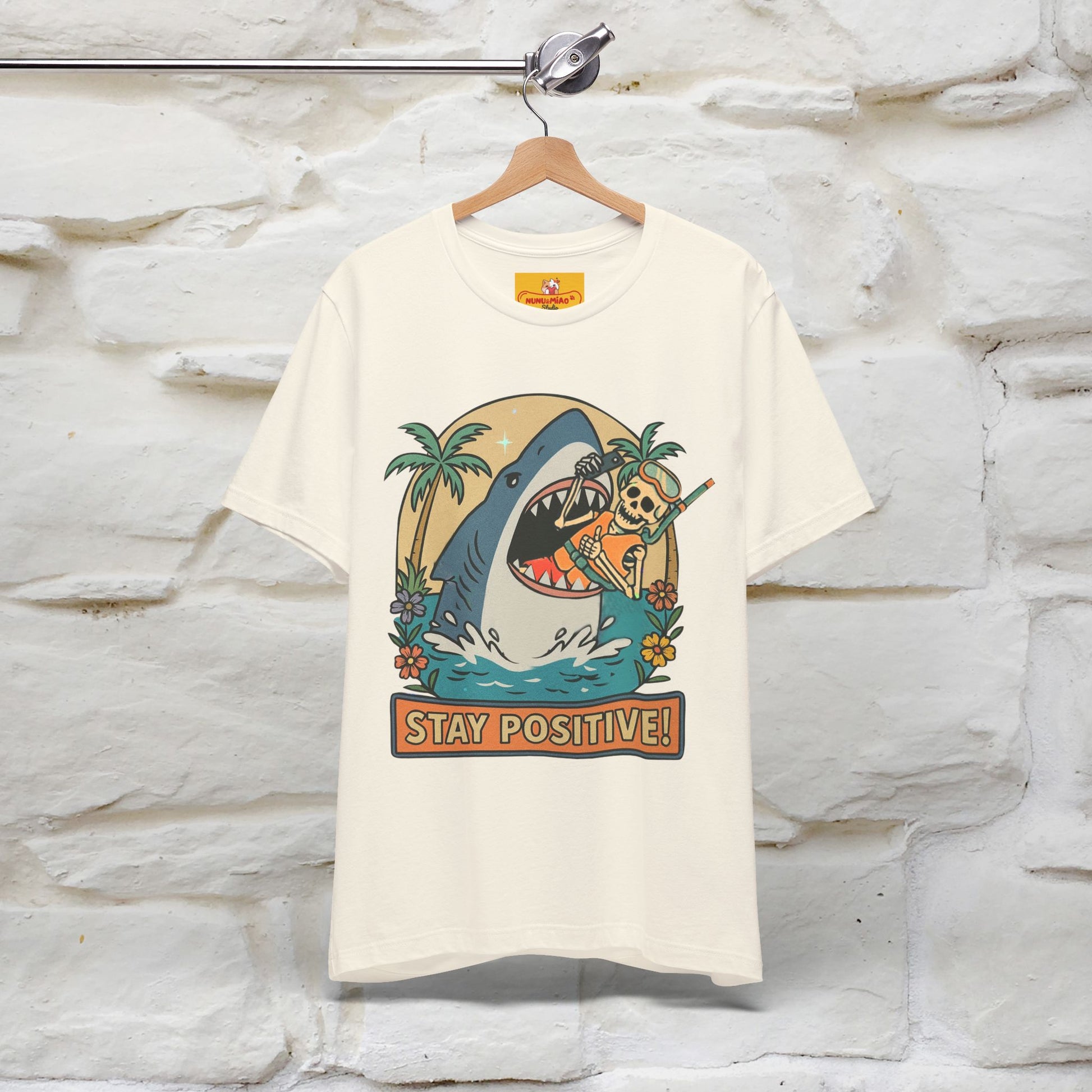 "Stay Positive" Funny T-shirt |Nunu&Miao Studio - Nunu&Miao Studio