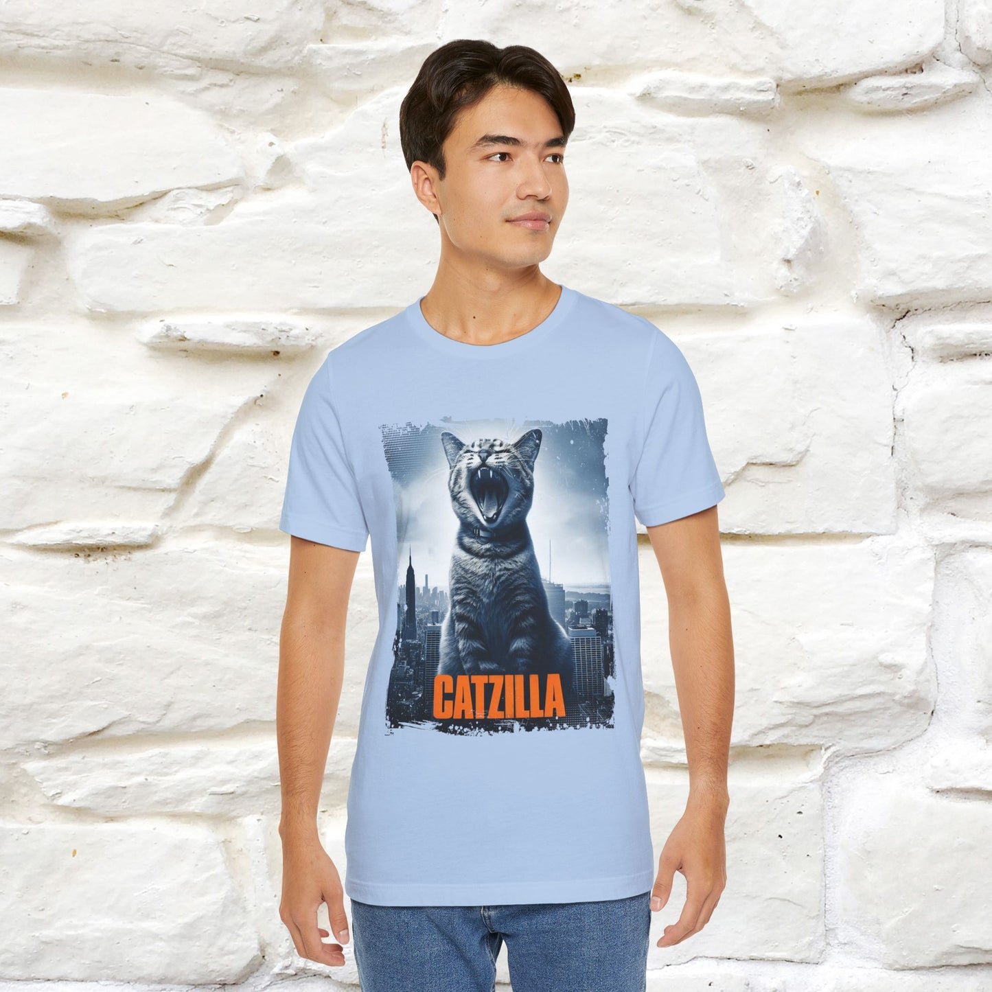 Catzilla T-Shirt | Fun Monster Cat Tee for Men & Women | 100% Cotton - Nunu&Miao Studio