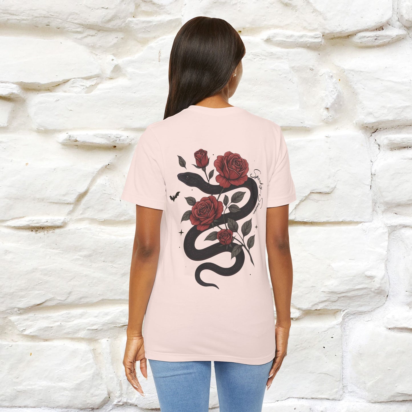 "The Rose and The Snake " Halloween T-shirt |Nunu&Miao Studio - Nunu&Miao Studio