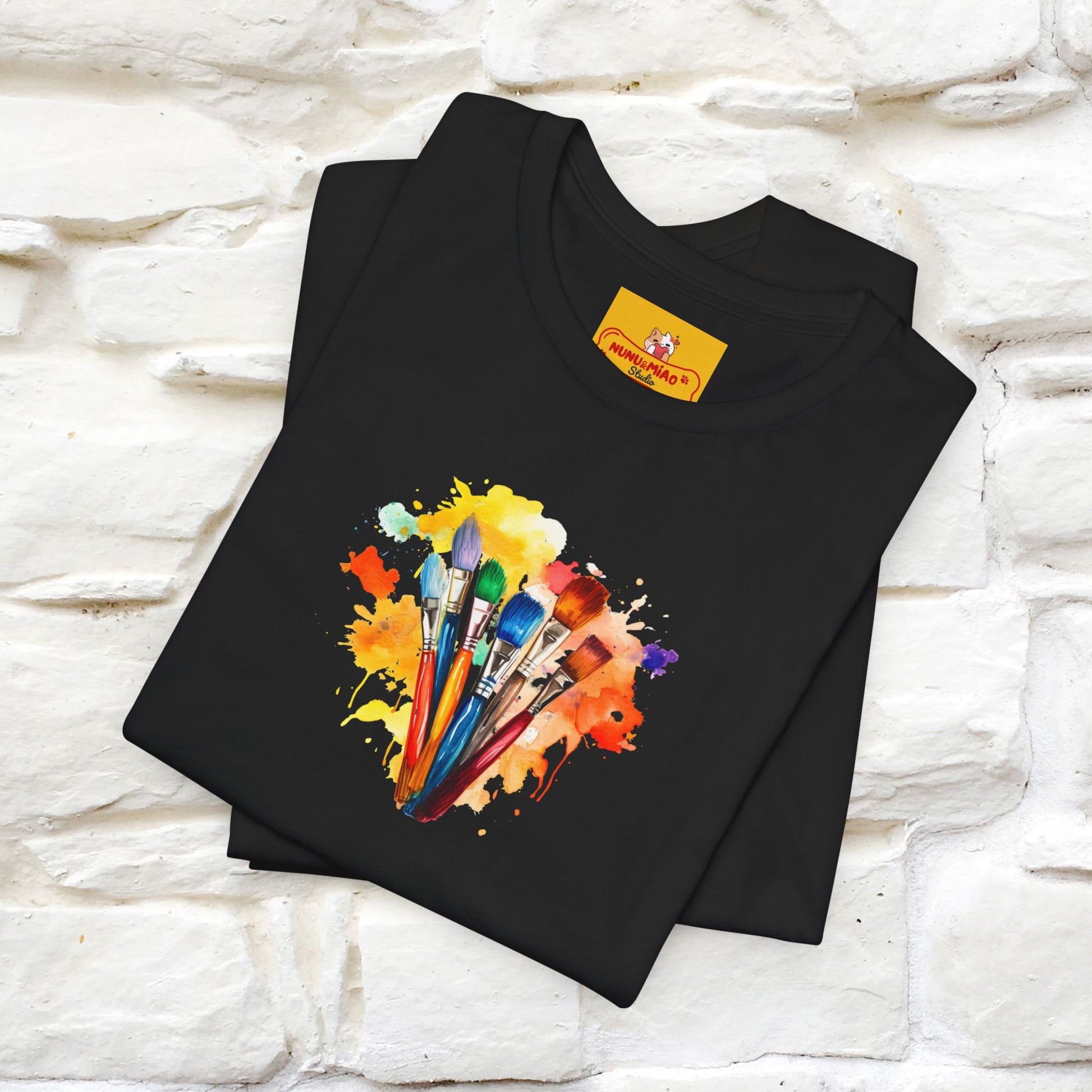 "Il Pittore'' Cat T-Shirt Front and Back Design | Nunu&Miao Studio - Nunu&Miao Studio