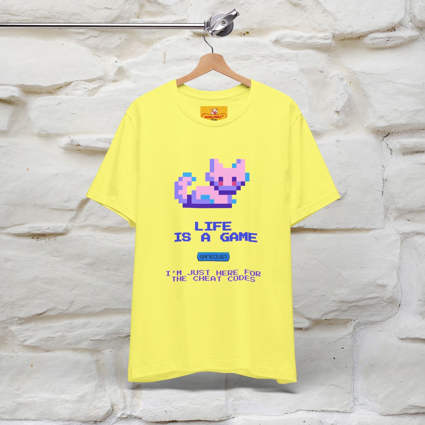"Life Is A Game, I Am Just Here Fo The Cheat Code"  Cat T-Shirt | Nunu&Miao Studio - Nunu&Miao Studio