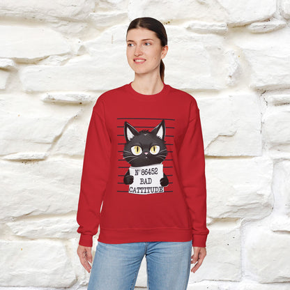 ''Bad Cattitude'' |Cat Sweatshirt | Nunu&Miao Studio