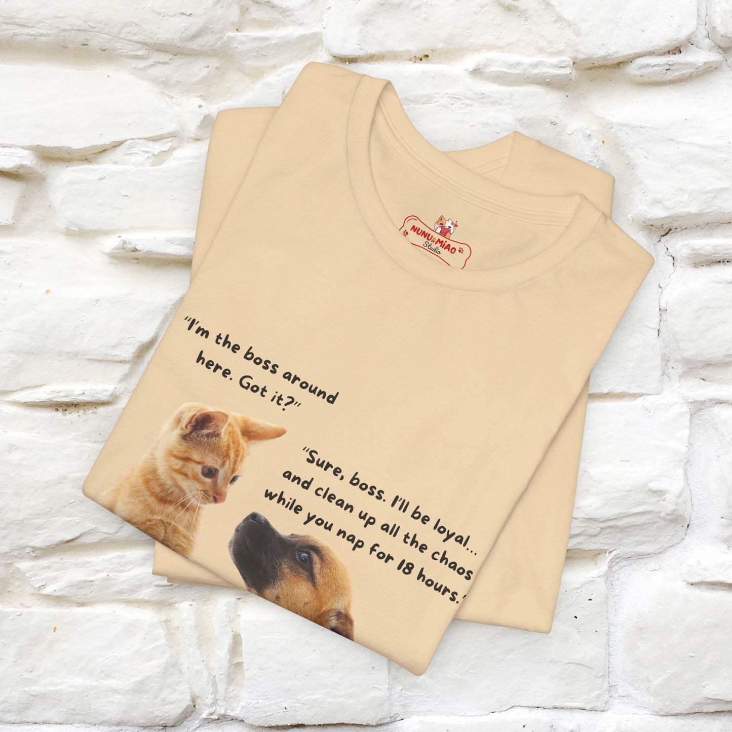 ''I am The Boss Here'' Funny Cat T-shirt for Men and Women  100% Cotton* - Nunu&Miao Studio