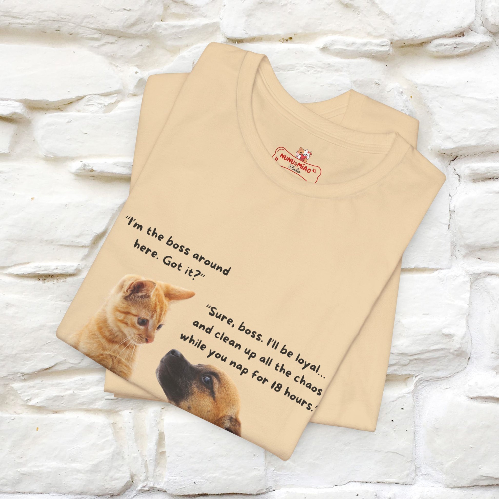 ''I am The Boss Here'' Funny Cat T-shirt for Men and Women  100% Cotton* - Nunu&Miao Studio
