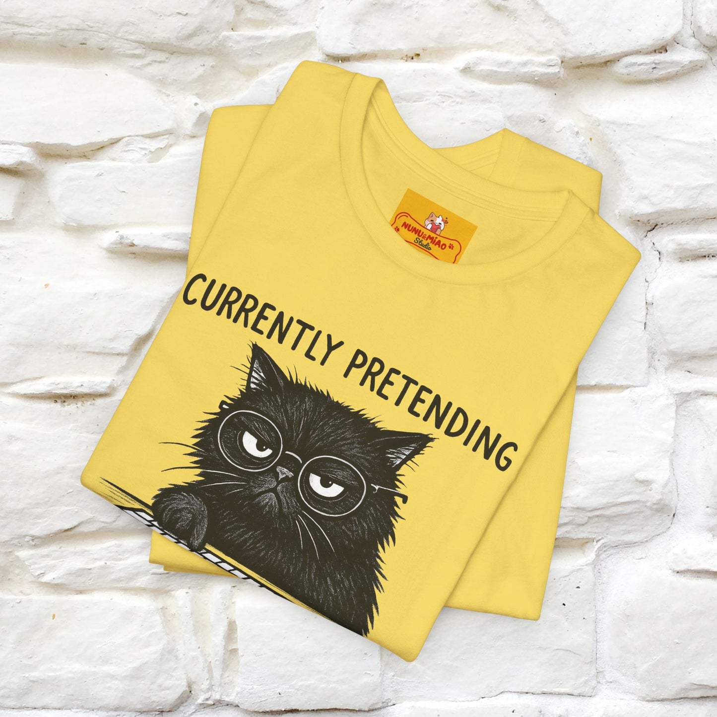 "Currently Pretending To Be Productive" |Cat T-Shirt | Nunu&Miao Studio - Nunu&Miao Studio