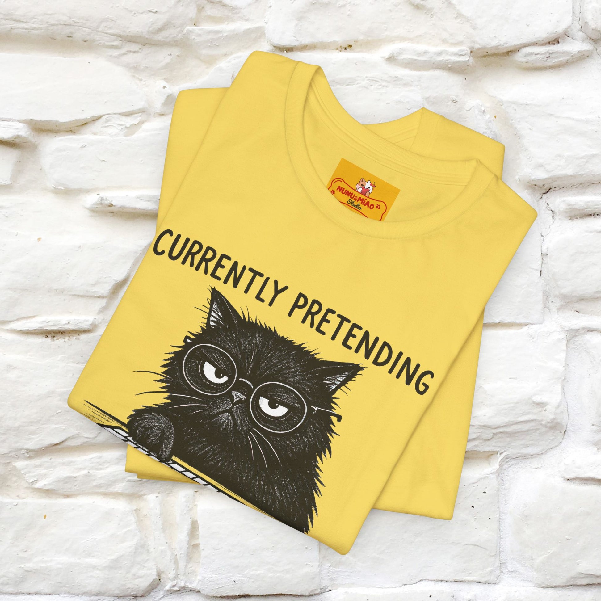 "Currently Pretending To Be Productive" |Cat T-Shirt | Nunu&Miao Studio - Nunu&Miao Studio