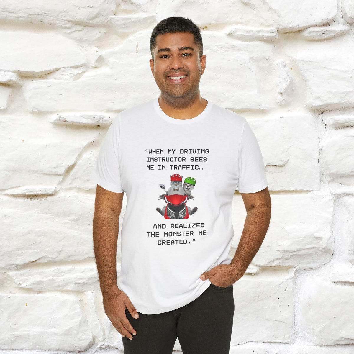 ““When my driving … ” | Funy Cat T-Shirt | Nunu&Miao Studio