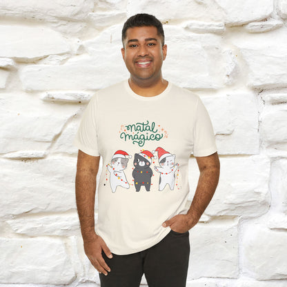 "Natal Magico" Cat T-shirt  |Nunu&Miao Studio - Nunu&Miao Studio