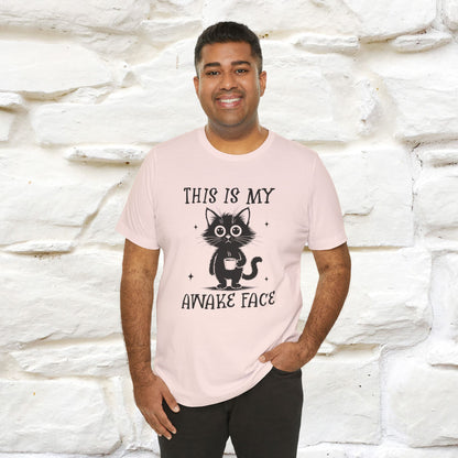 "This is My Awake Face" Cat T-Shirt | Funny Design | Nunu&Miao Studio - Nunu&Miao Studio