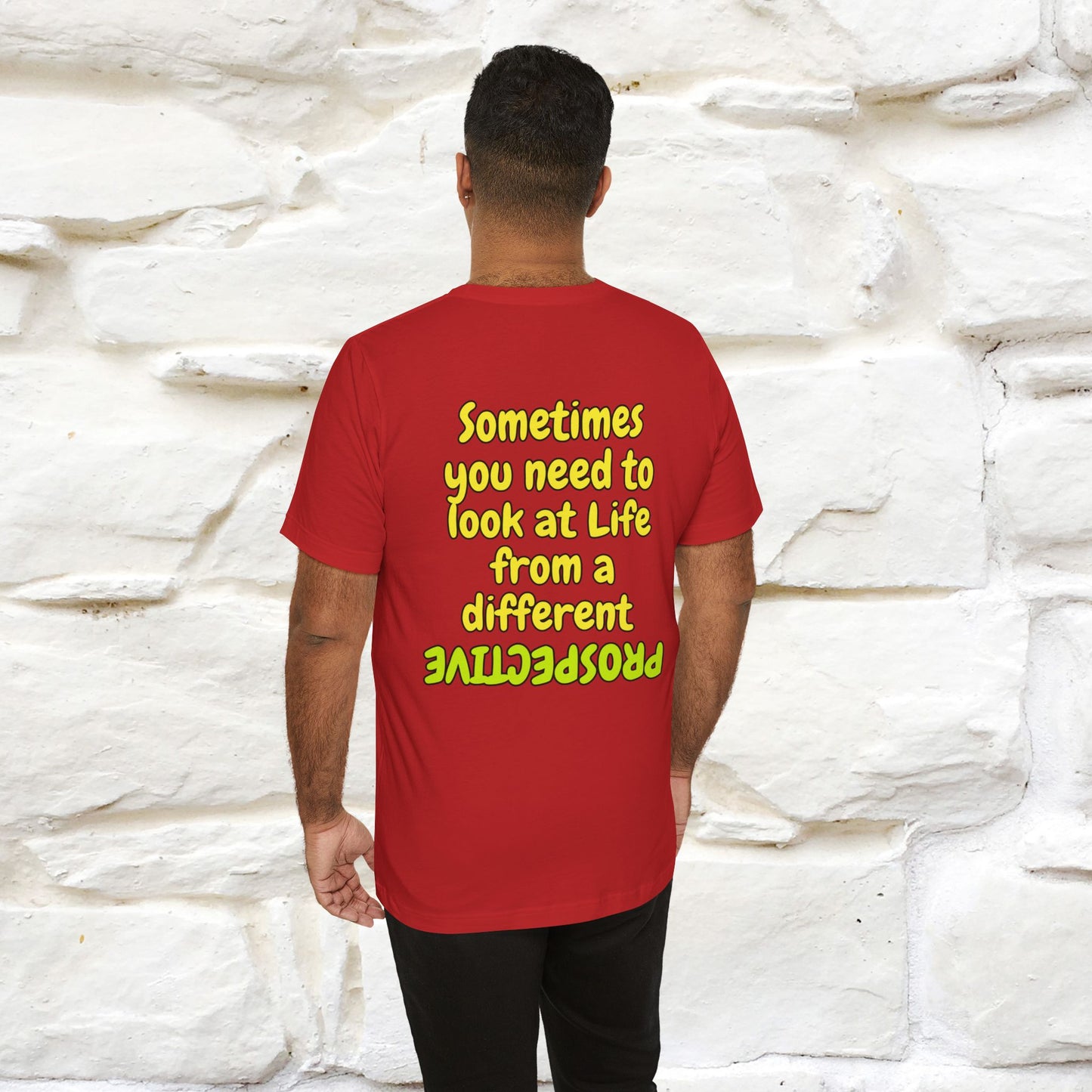 "Sometimes You Need to Look at Life from a Different Perspective" Cat T-Shirt | Front & Back Design | Nunu&Miao Studio - Nunu&Miao Studio