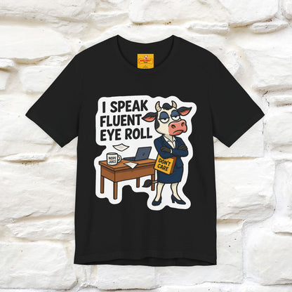 ''I Speak Fluent Eye Roll ''|  Sarcastic Cat T-Shirt | Nunu&Miao Studio