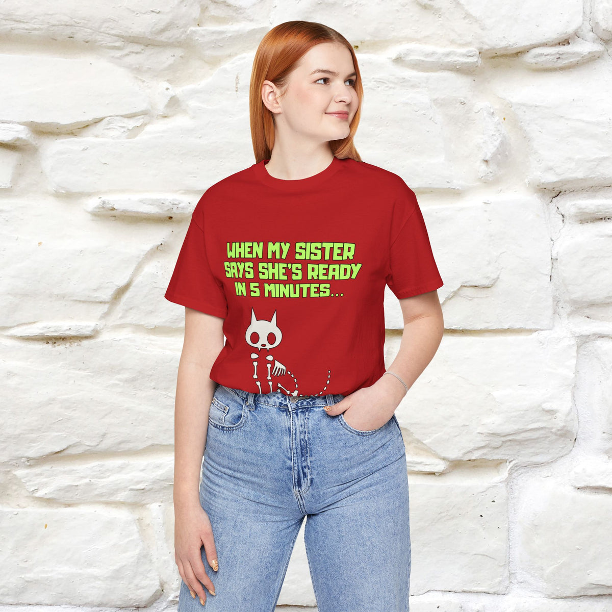 “When my sister says she’s ready in 5 minutes…” | Cat T-Shirt | Nunu&Miao Studio