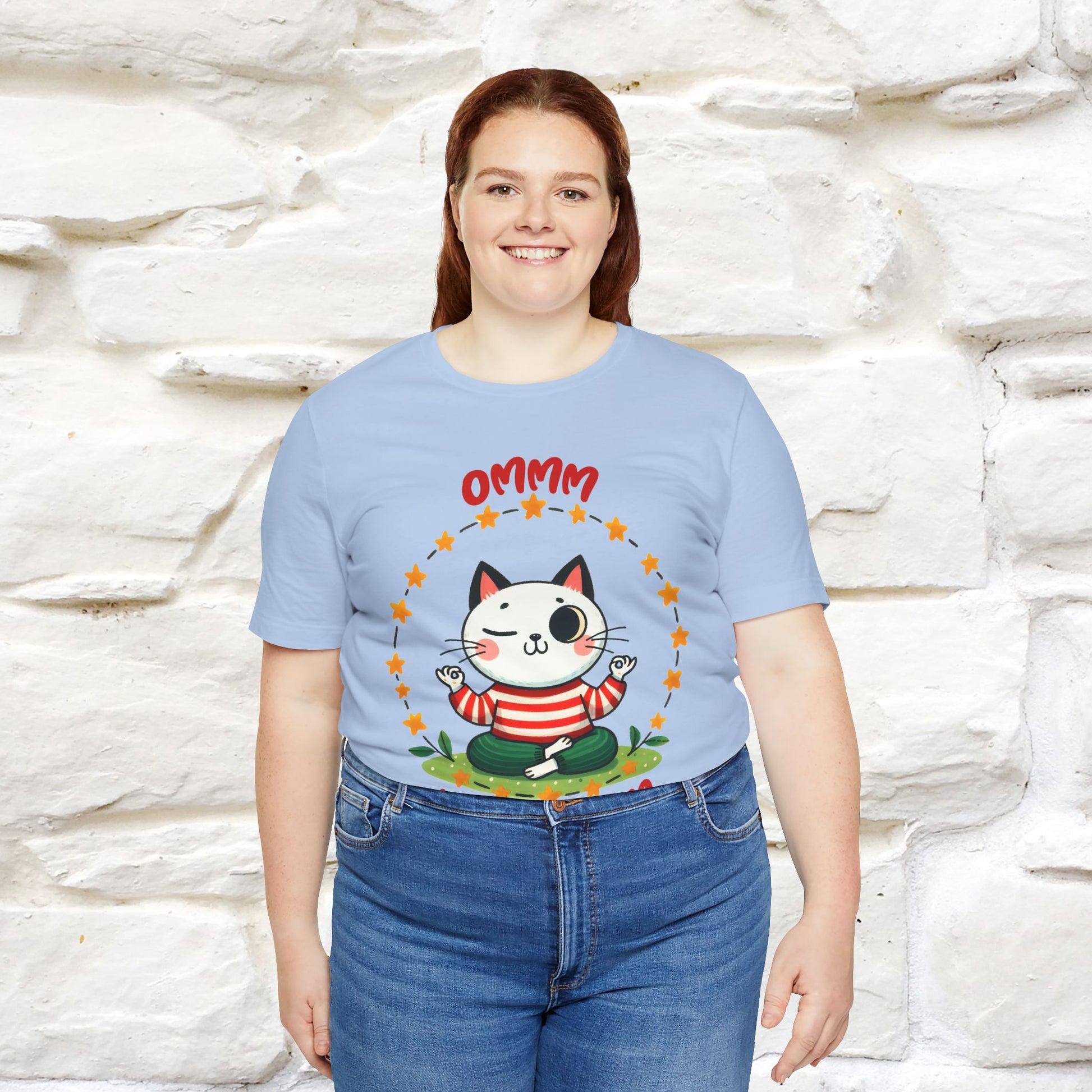 ''Ommm, Keep Calm'' Cat T-Shirt | Nunu&Miao Studio - Nunu&Miao Studio