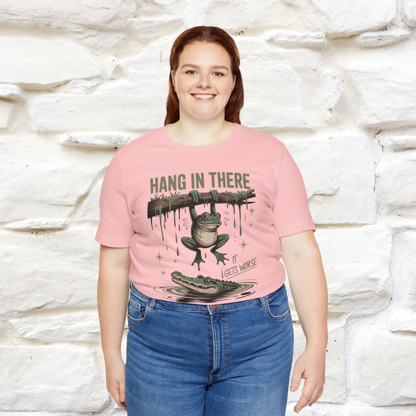 "Hang In There" Funny T-shirt |Nunu&Miao Studio - Nunu&Miao Studio