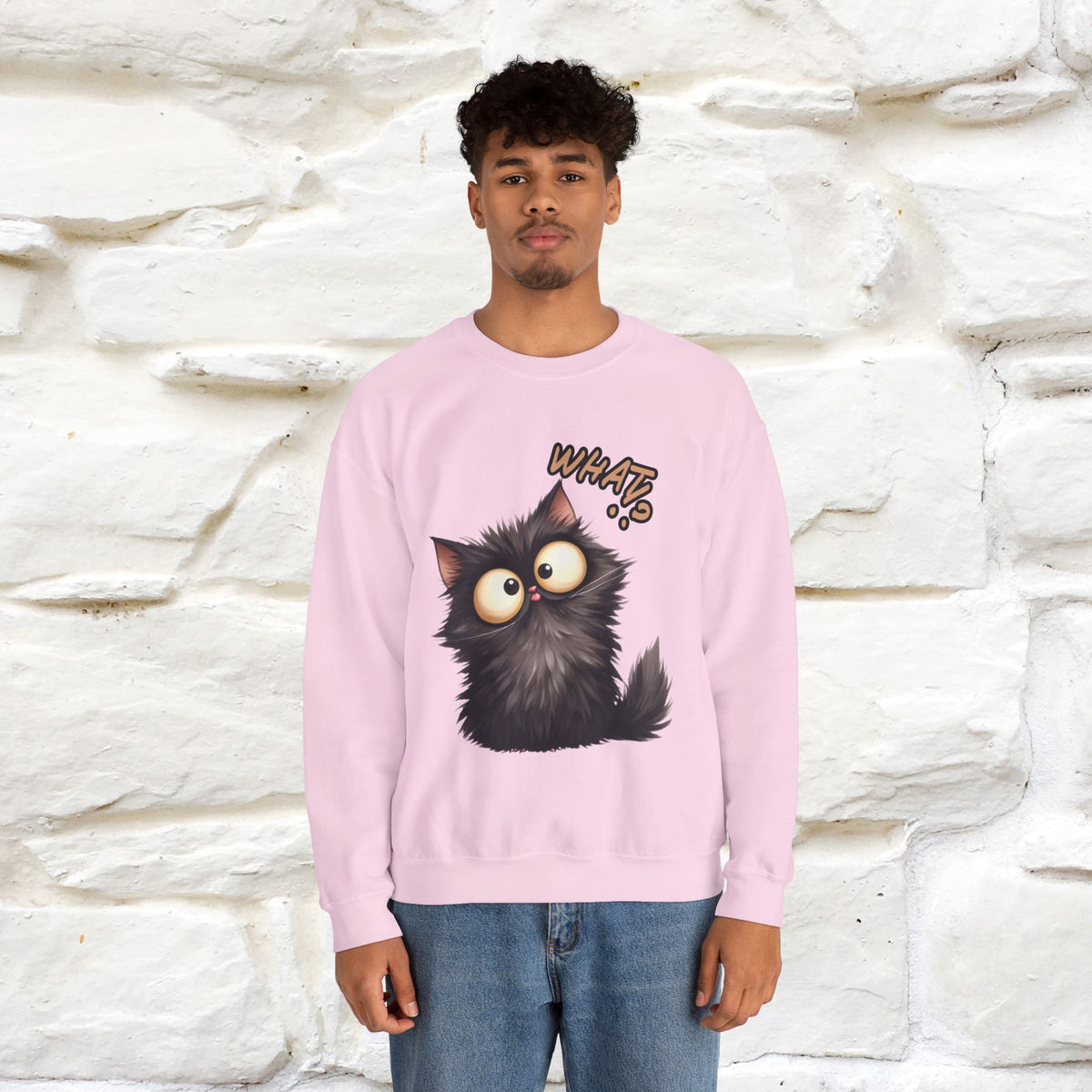 "What'' |Cat Sweatshirt | Nunu&Miao Studio