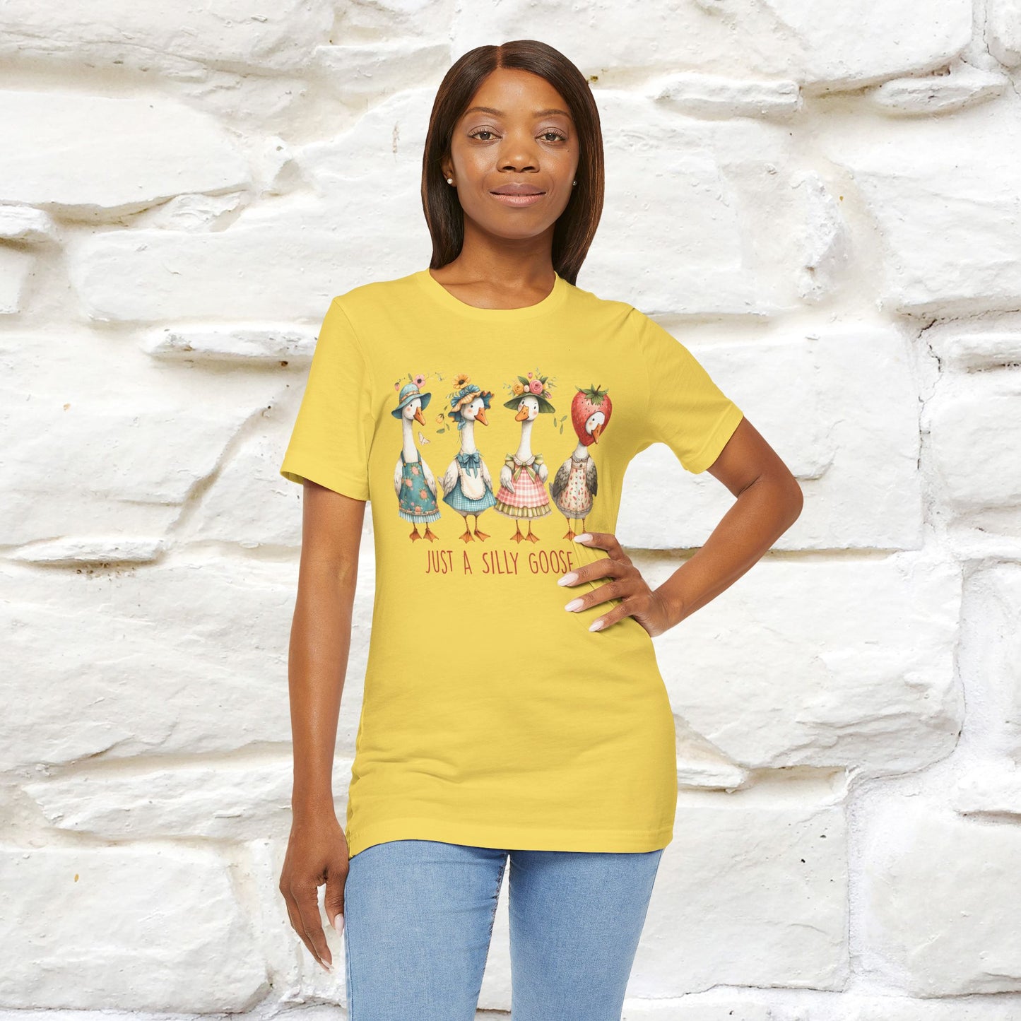 "Just A Silly Goose" Cute T-shirt |Nunu&Miao Studio - Nunu&Miao Studio