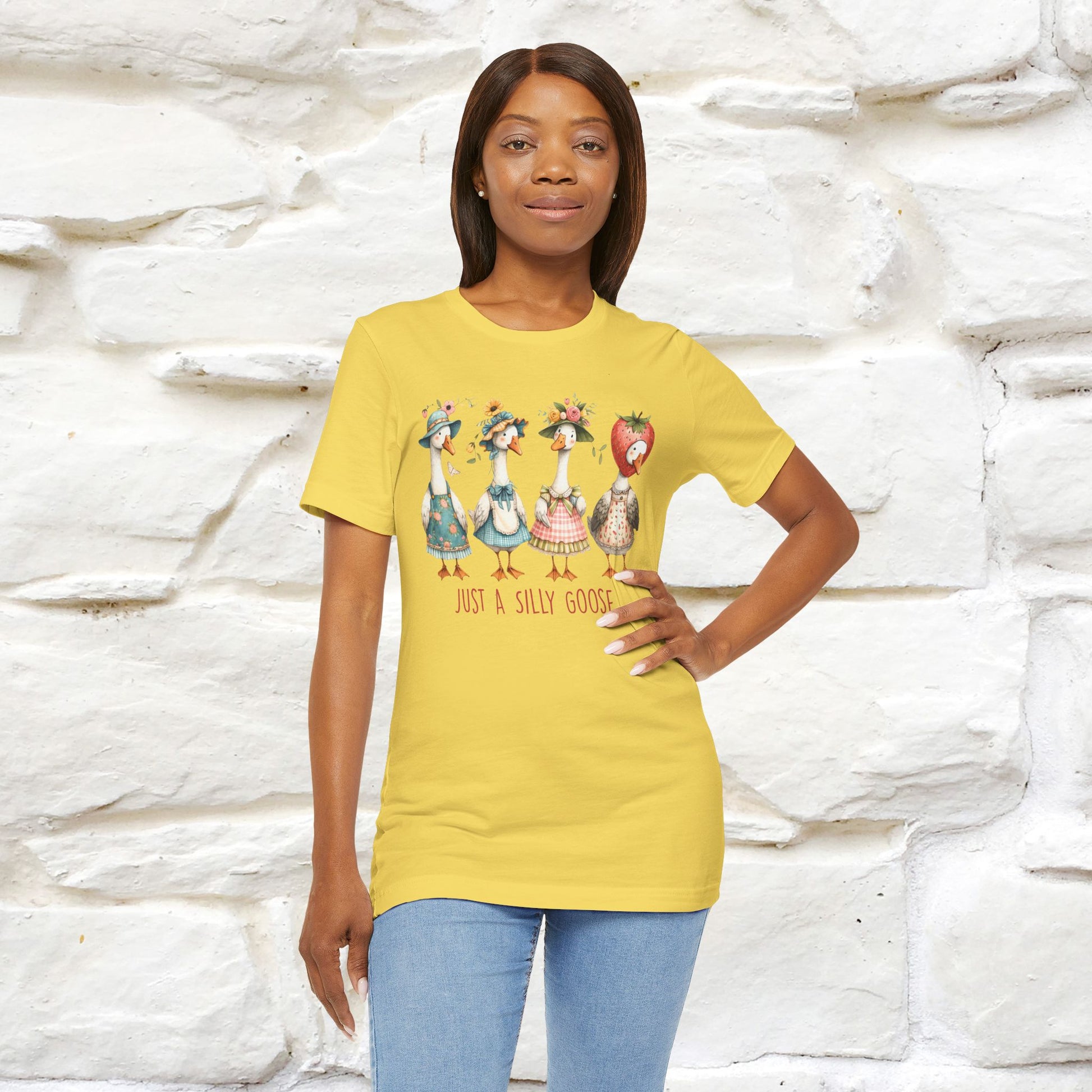 "Just A Silly Goose" Cute T-shirt |Nunu&Miao Studio - Nunu&Miao Studio