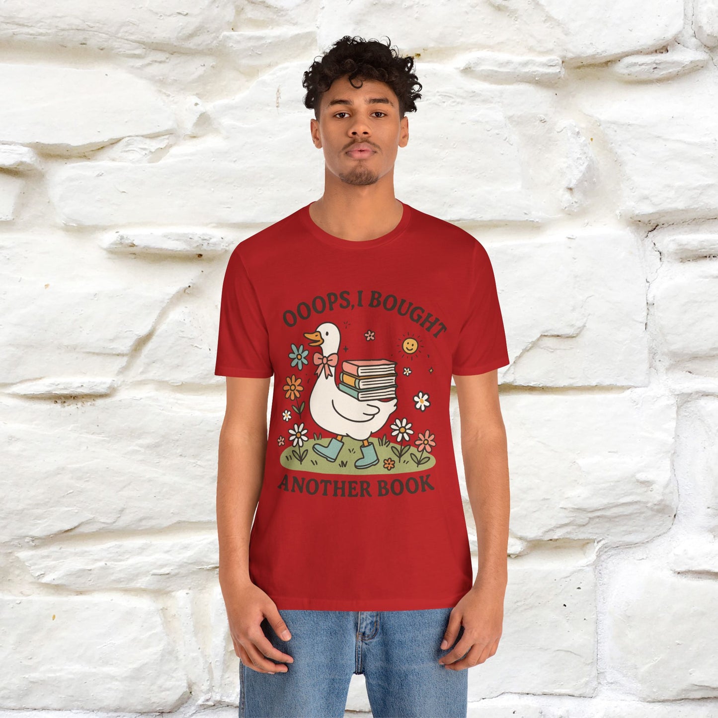 "Oooops I Bought Another Book" Funny Goose T-shirt |Nunu&Miao Studio - Nunu&Miao Studio
