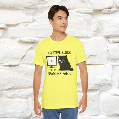 "Creative Block Meets Deadline..." |Cat T-Shirt | Nunu&Miao Studio - Nunu&Miao Studio