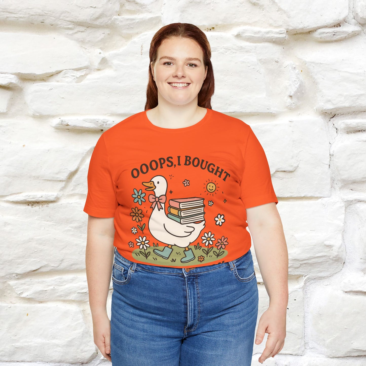"Oooops I Bought Another Book" Funny Goose T-shirt |Nunu&Miao Studio - Nunu&Miao Studio