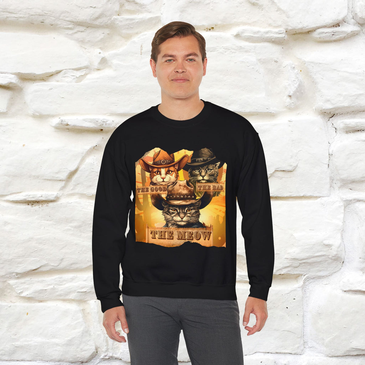 ''The Good, the Bad, and the Meow'' |Cat Sweatshirt | Nunu&Miao Studio