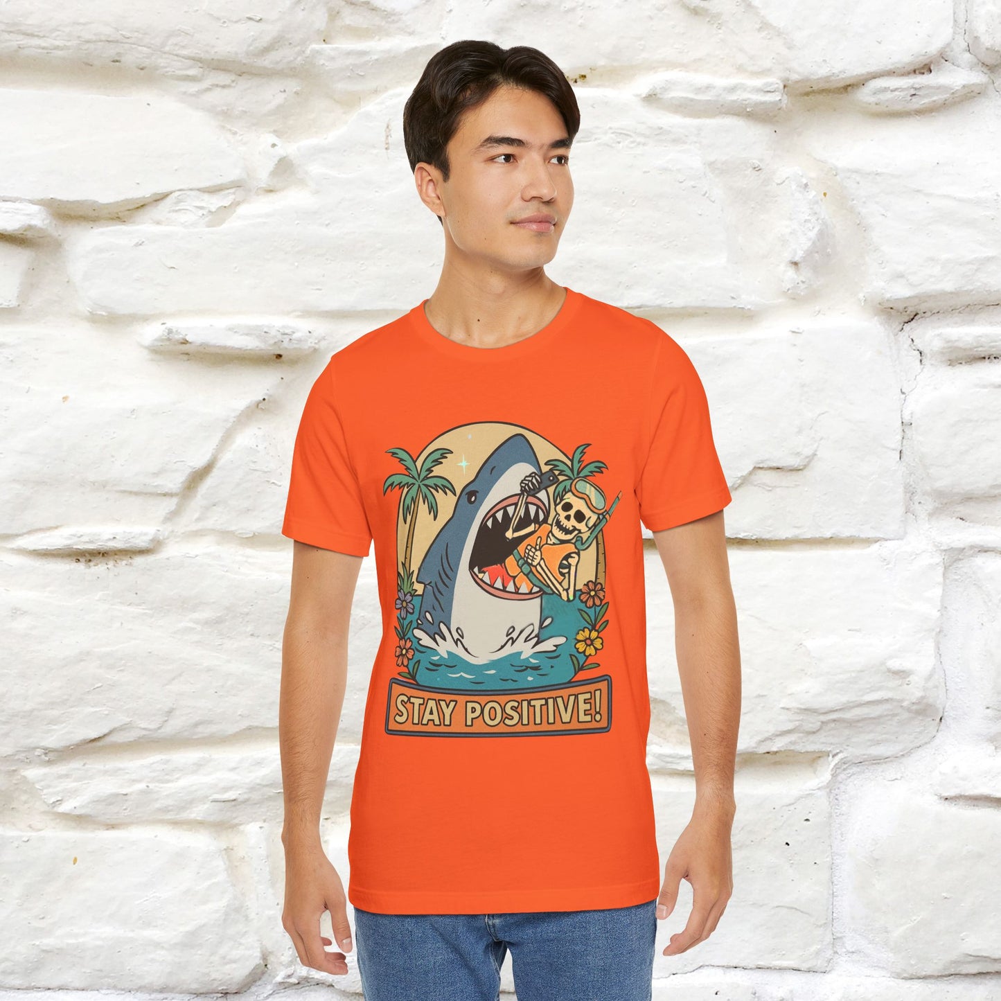 "Stay Positive" Funny T-shirt |Nunu&Miao Studio - Nunu&Miao Studio