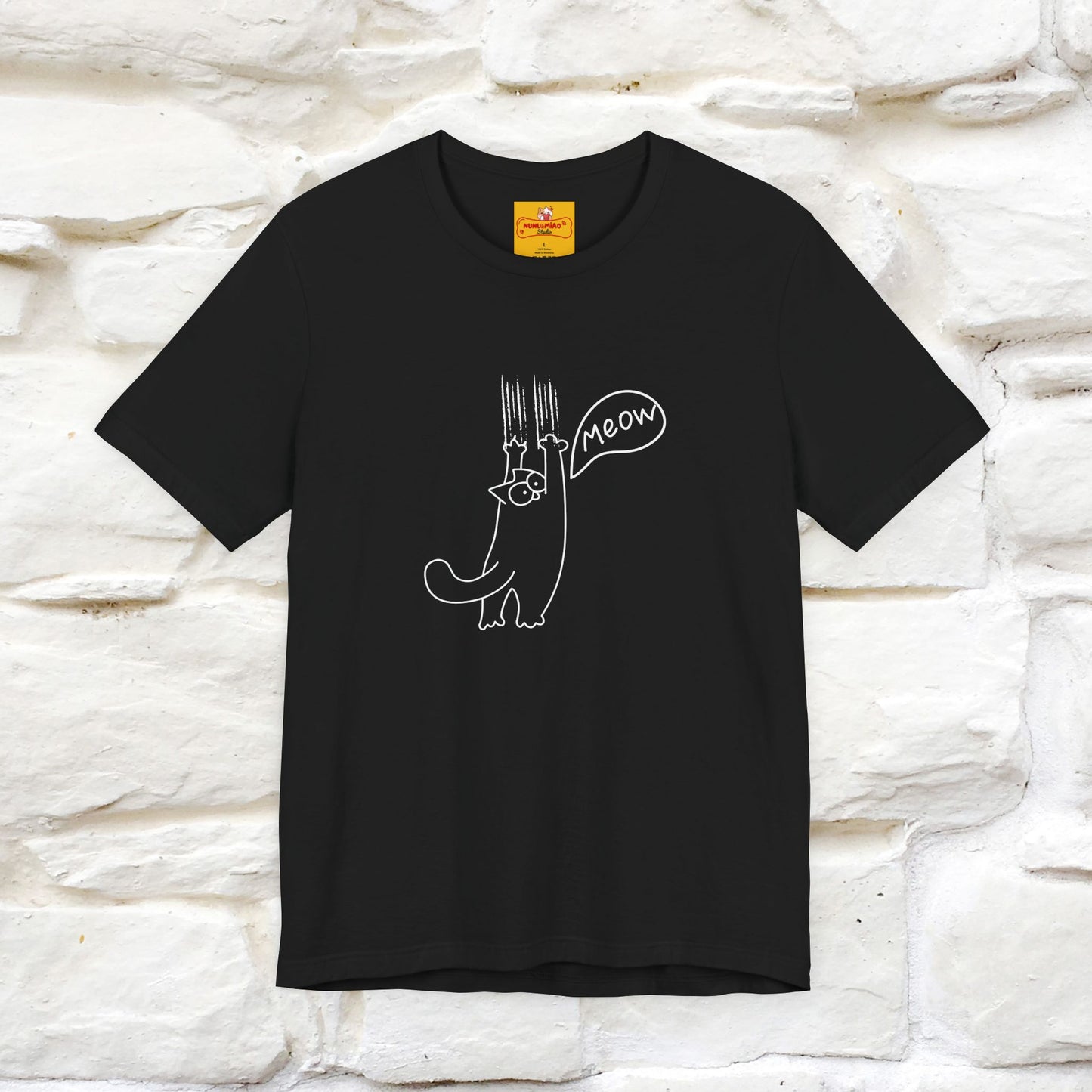 "Meow Meow Meow" Cat T-Shirt | Front & Back Design | Nunu&Miao Studio - Nunu&Miao Studio