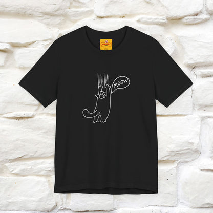 "Meow Meow Meow" Cat T-Shirt | Front & Back Design | Nunu&Miao Studio - Nunu&Miao Studio